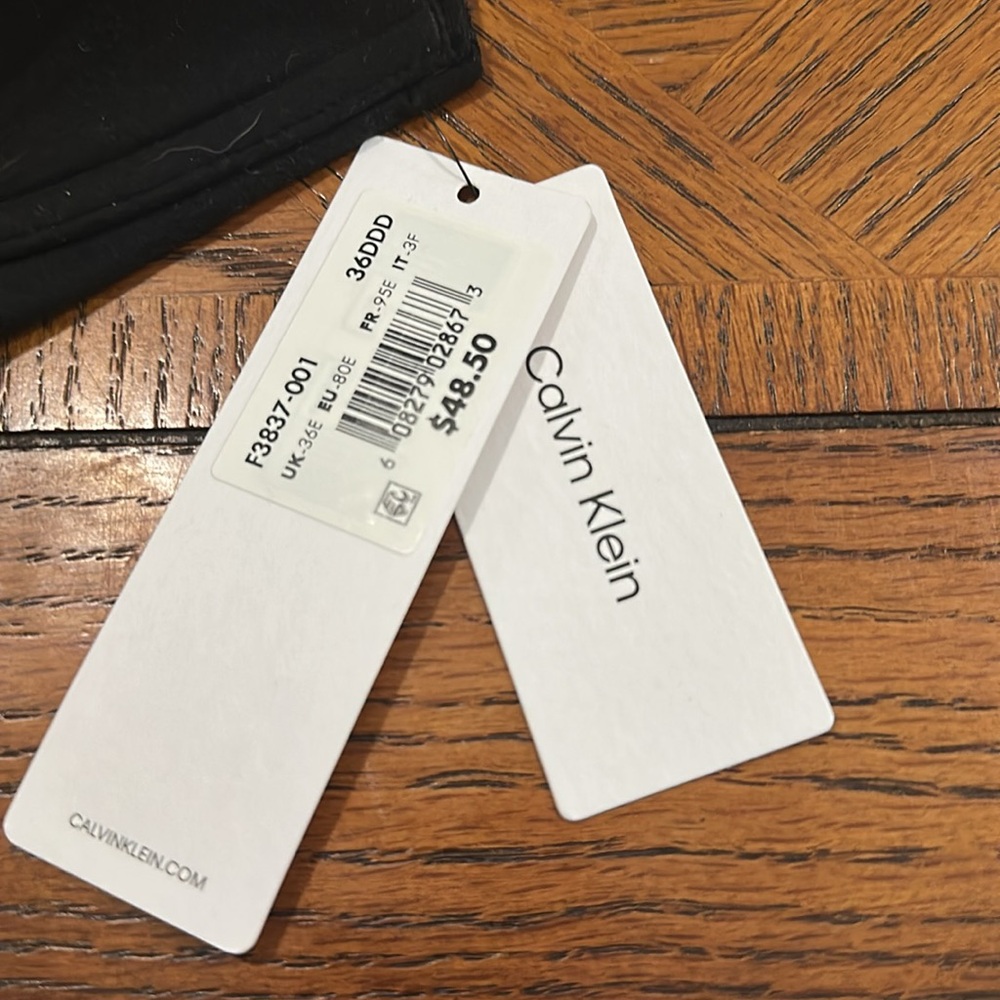 Calvin Klein Perfectly Fit Modern T-Shirt Bra Black Size 36DDD - Picture 4 of 6